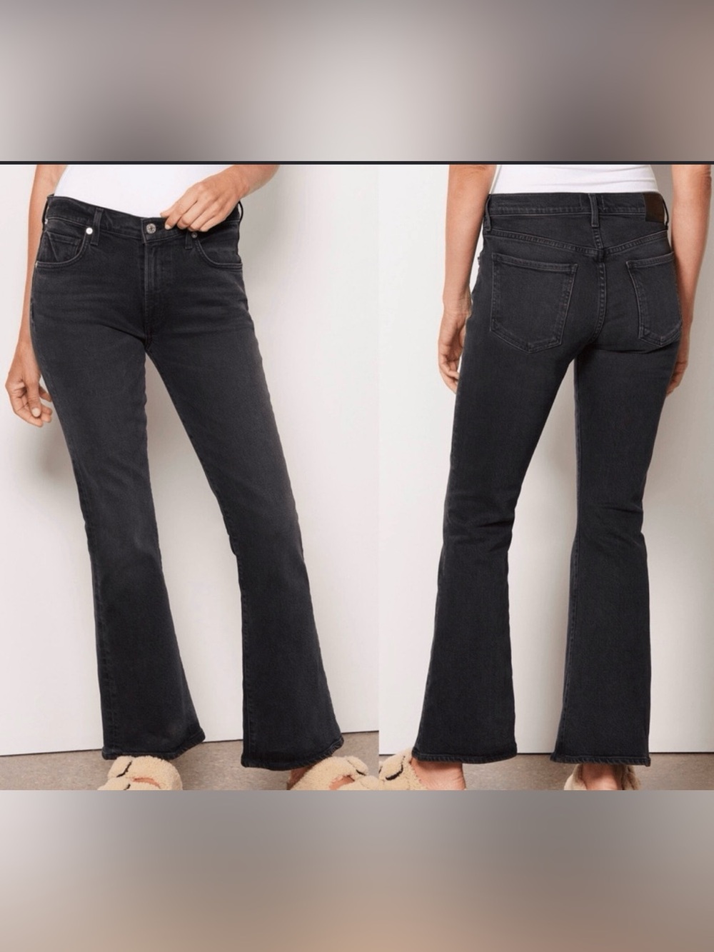Citizens of Humanity Emannuelle Women's Black High-Rise Flare Jeans Size 26